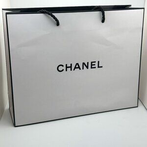 Chanel Small Paper Shopping Bag – Empty In‑Store Luxury Tote